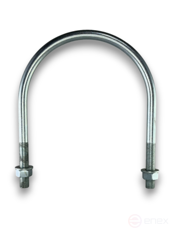 Керн Комплект хомут U образный гост 24137-80 м16х195 + 2 гайки + 2шайбы. Оцинкованный. 1 комплект RKU00161952001