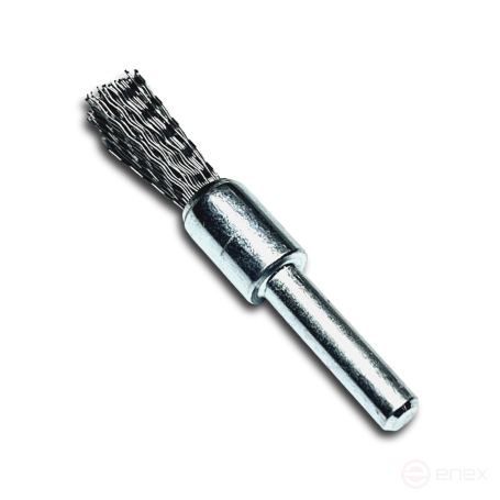 Brush, corrugated brush, D12 mm, shank 6 mm, length 60 mm, steel corrugated wire STA 0.50 mm, length of the working part 20 mm