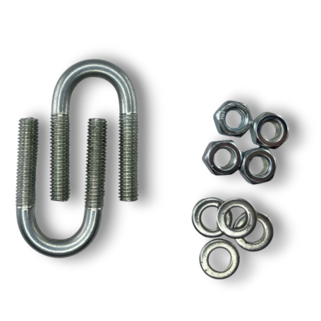 Керн Комплект хомут U образный гост 24137-80 м6х14 + 2 гайки + 2шайбы. Оцинкованный. 10 комплектов RKU00060142010