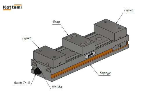 Mechanical precision double-sided vise TM-350.2