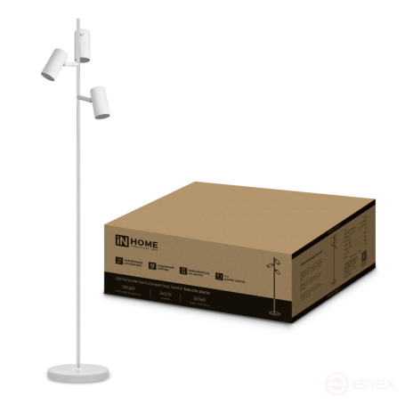 Светильник напольный под лампу ТНО 07-3хGU10-WW 230В белый плафон, белый корпус IN HOME