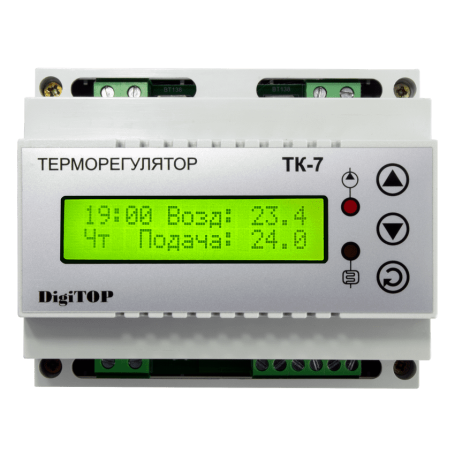 Temperature controller TK-7 on DIN rail