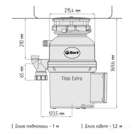 BORT TITAN Extra Food Waste Shredder