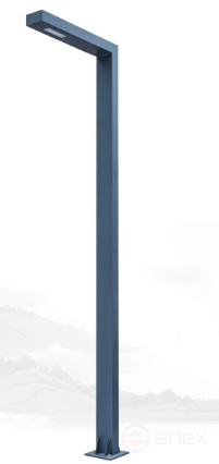 Опора освещения прямоугольного свечения стальная в сборе Mosvolt JX-LT-GL -15w