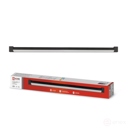 Светильник трековый линейный светодиодный поворотный LTR-01R-TL 4040B 40Вт 4000К 605мм 120 градусов черный серии TOP-LINE IN HOME