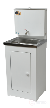 Country washbasin without heating LUXURY VORTEX, stainless steel, white