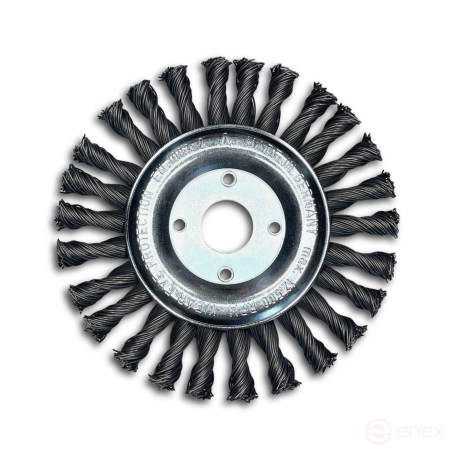 Щетка дисковая жгутовая, Д150 мм, ширина 14 мм, 26 жгутов, стальная прямая проволока STH 0,80 мм, посадка М14