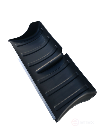 Shovel "Winter" No. 7 300*600 d-32, Scraper with aluminum bar with wooden handle 1200*32