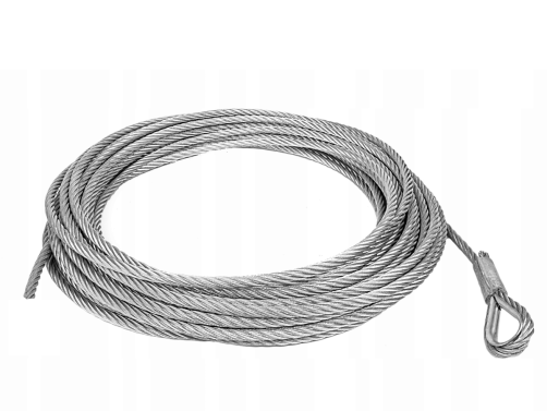 Stainless steel rope rope for winch RA 500/1000 and 600/1200, diameter 6 mm, length 20 m, with loop