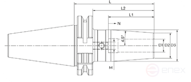 Патрон термозажимной NORGAU industrial D32x90 мм, SK50, DIN69871