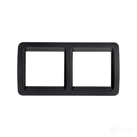 Рамка двойная горизонтальная CLASSICO черная 2302HB IN HOME