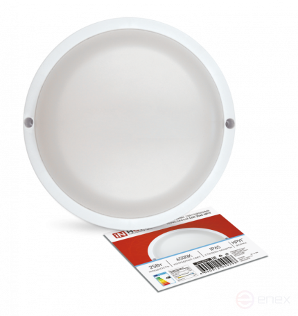 Светильник светодиодный герметичный СПП 2565-КРУГ 25Вт 6500К 2250Лм IP65 175мм IN HOME