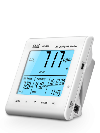 Carbon dioxide concentration meter in the air, date, time, temperature and humidity display DT-802 CEM Analyzer - CO2 sensor