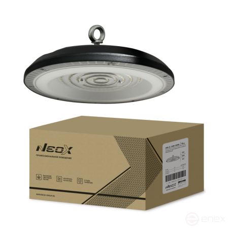 Warehouse LED Lensed Lamp UHB-2L 150W 230V 5000K 15750Lm 105lm/W IP65 without ripple NEOX