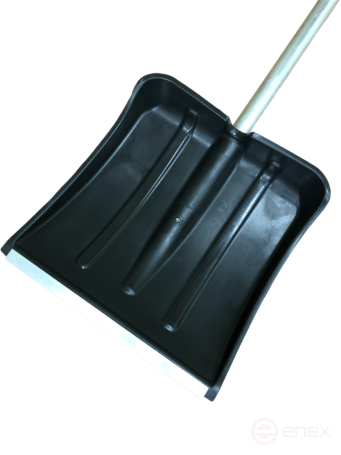 Лопата "Снежок" с алюминиевой планкой (380х380) D=32, с алюминиевым черенком и V-ручкой