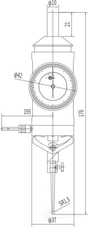 Центроискатель механический 0-3 мм; 0,01 мм