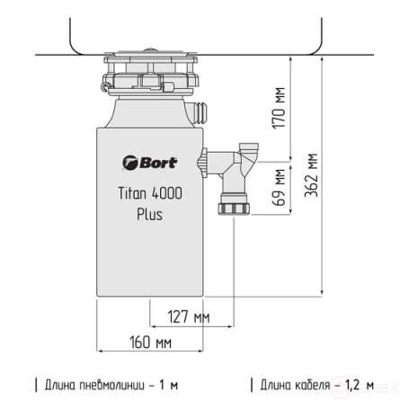 BORT TITAN 4000 Plus Food Waste Shredder