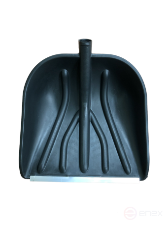 Shovel "Merchant" black with aluminum bar with wooden handle and V-handle, 400x390 d-32