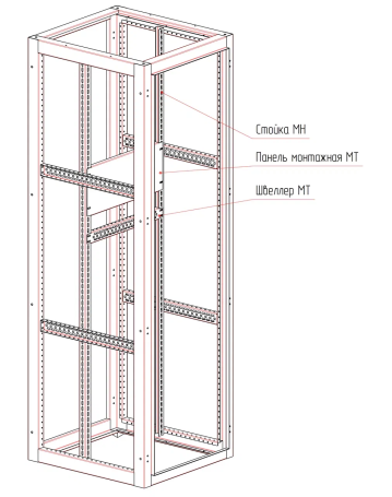 MULTICOLOR Mounting rack MH (1800) (WxDxH) Soc 1.5 mm