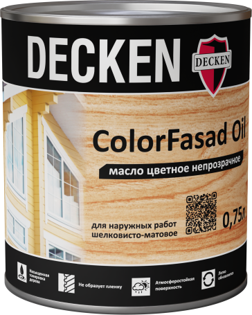 Масло цветное непрозрачное DECKEN ColorFasad Oil, 0,75 л