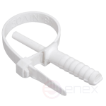 Хомут дюбельный ЭРА NO-225-227 7х150 мм белый (10 штук)