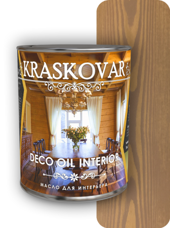 Масло для интерьера Kraskovar Deco Oil Interior Карамель 0,75 л.