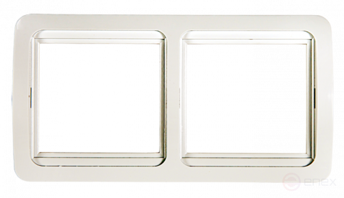 Рамка двойная горизонтальная CLASSICO белая 2302H IN HOME