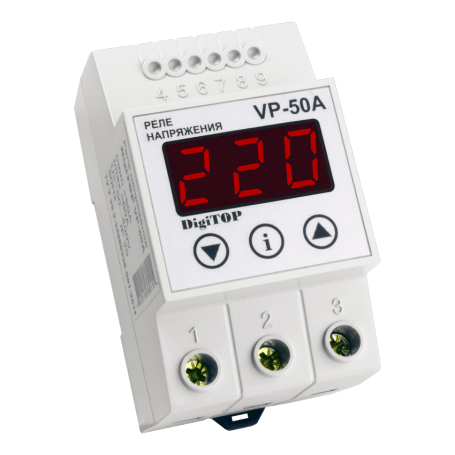 Voltage relay Vp-50 on DIN rail