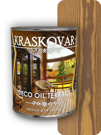 Масло для террас Kraskovar Deco Oil Terrace Миндаль 0,75 л.