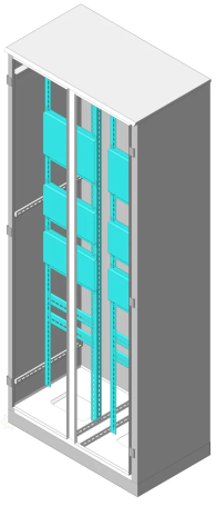 MULTICOLOR Housing VRU-1 IP-54 (1000x1800x450) double-leaf (WxHxD) RAL 7035