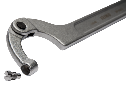 Replaceable pin for hook wrench 35-50