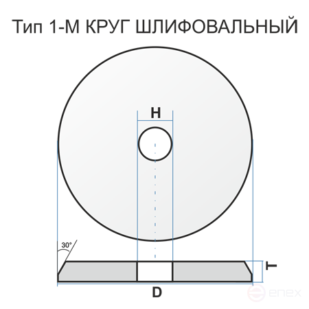 Grinding wheel 1-M 350 40 127 54C 16 P 6 V 35 drawing 367000