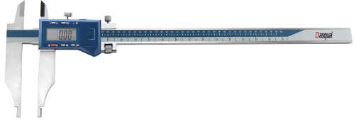 IP54 digital vernier caliper with reinforced construction, rounded and standard jaws, micro-feed 0-1000 mm/0-40"; 0.01mm/0.0005" sponge length 150 mm