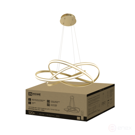 LED lamp ESTETIKA DALI-HL-120GL 120W 230V 3000-6500K 600x490x170mm 1.2m cable DN gold IN HOME