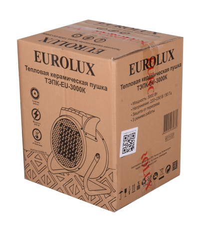 Thermal electric gun TEPK-EU-3000K (keram.heating element,round) Eurolux