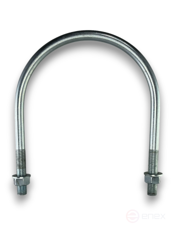 Керн Комплект хомут U образный гост 24137-80 м16х200 + 2 гайки + 2шайбы. Оцинкованный. 1 комплект RKU00162002001