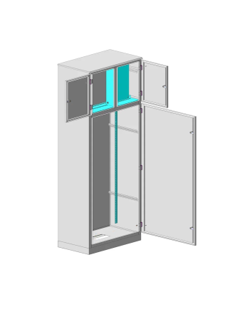 MULTICOLOR Housing VRU-3 IP-54 (630x1800x450) (WxHxD) RAL 7035; without mounting panels