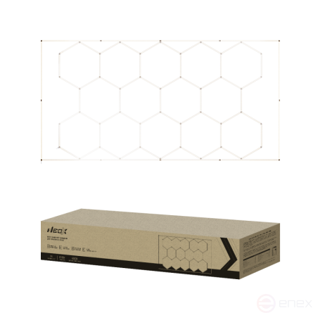 Светильник светодиодный ДБО-HEXAGON 14С-81065 810Вт 6500К 14сот с рамкой 0.5м шнур с вилкой 4835х2430мм NEOX