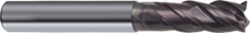 Monolithic carbide milling cutter for processing hardened steels, d-20 mm