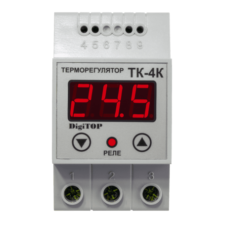Temperature controller TK-4k on DIN rail