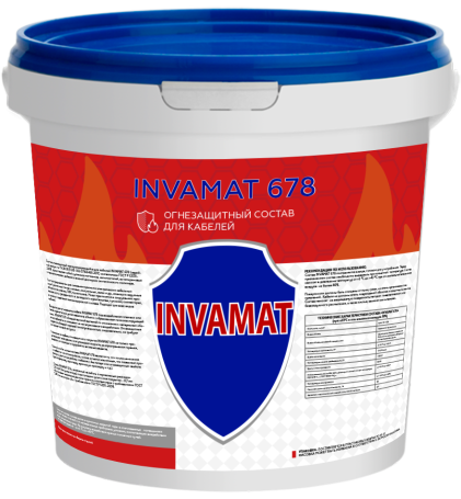 INVAMAT 678 Огнезащитный состав для кабелей, ведро металлическое 20 кг