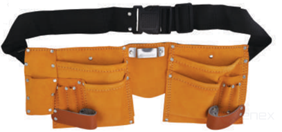 Leather tool belt (pockets: 2 large, 2 medium, 6 small)