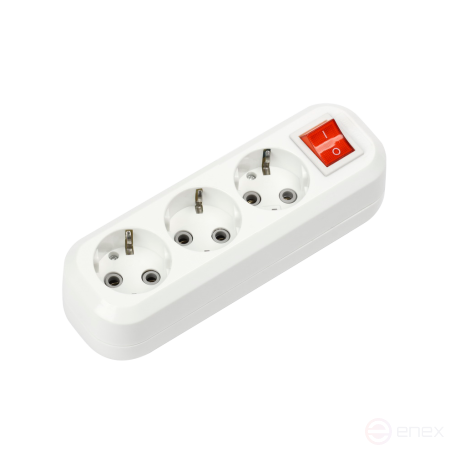 Колодка УЗВ-3-GRAND трехместная с выключателем и заземлением 5230 IN HOME