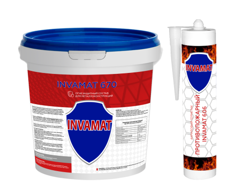 INVAMAT 670 Fire protection coating, plastic bucket 6 kg