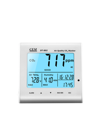 Carbon dioxide concentration meter in the air, date, time, temperature and humidity display DT-802 CEM Analyzer - CO2 sensor