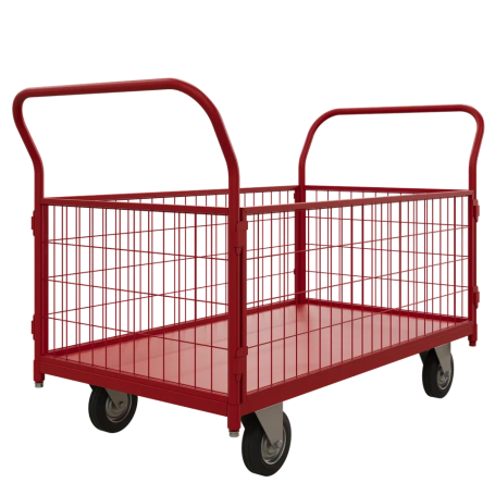 Тележка платформенная с бортами ТС 5 RT (700х1200) колёса d 160