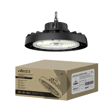 Warehouse LED lamp UHB-LEVEL 200PA3C-SB-BL 200/150/120W 100-277V 175Lm/W 3CCT 5years IP69K NEOX