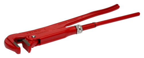 Pipe wrench with straight jaws, 2"