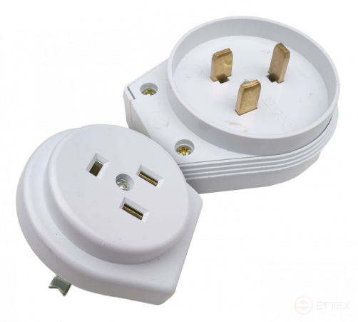 Разъем печной РШ/ВШ 32А 250В пластиковый встраиваемый белый 9133 IN HOME