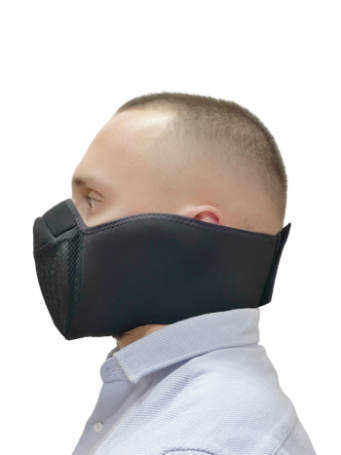 Тепловая маска Полумаска с широким креп. ТМ 2.3. (черный) САЙВЕР|SAYVER